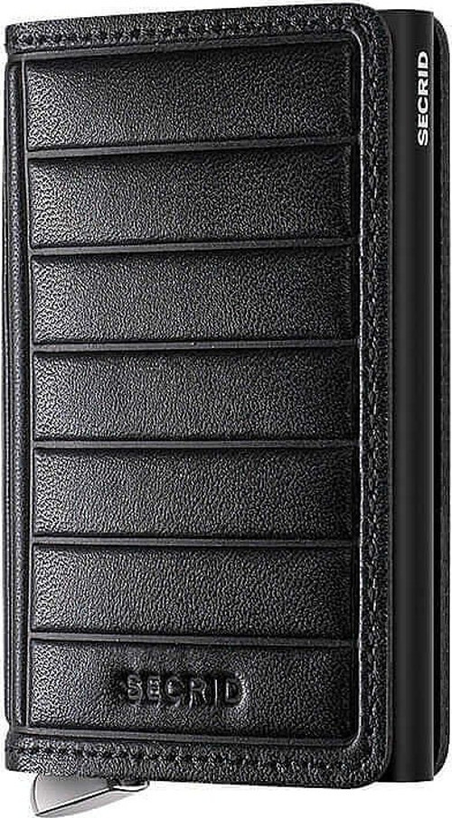 Premium Slimwallet+ Emboss Lines Kartlık Cüzdan, Siyah