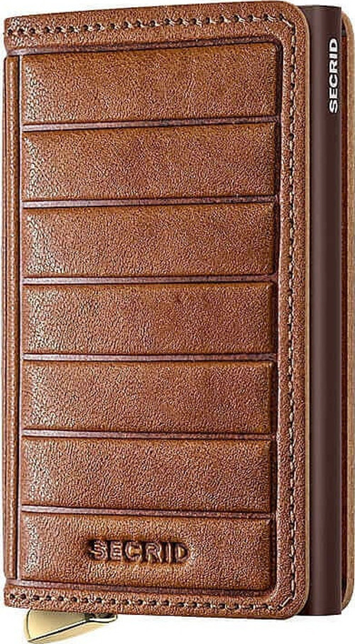 Premium Slimwallet+ Emboss Lines Kartlık Cüzdan, Kahve