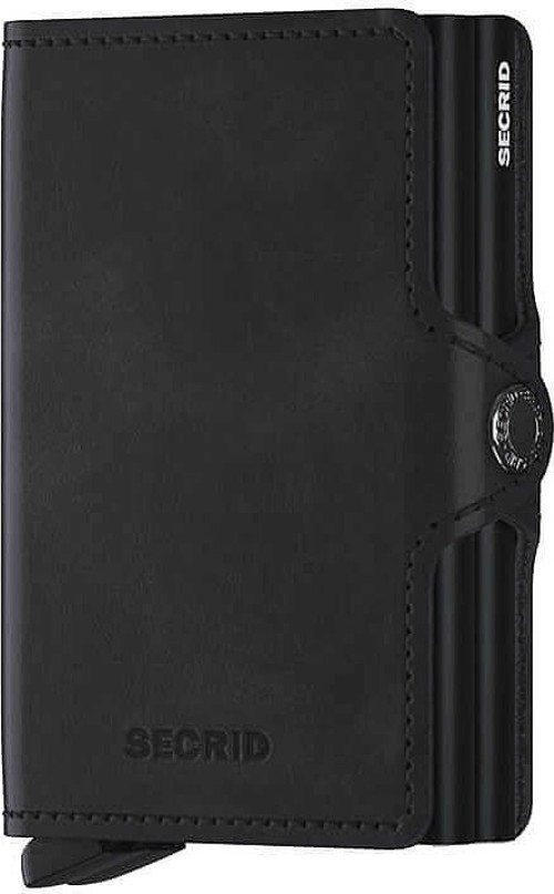 Twinwallet Vintage Kartlık Cüzdan, Siyah