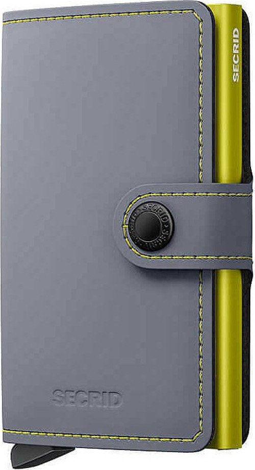 Miniwallet Matte Kartlık Cüzdan, Gri-Yeşil
