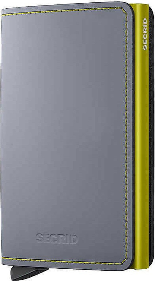 Slimwallet Matte Kartlık Cüzdan, Gri-Mavi