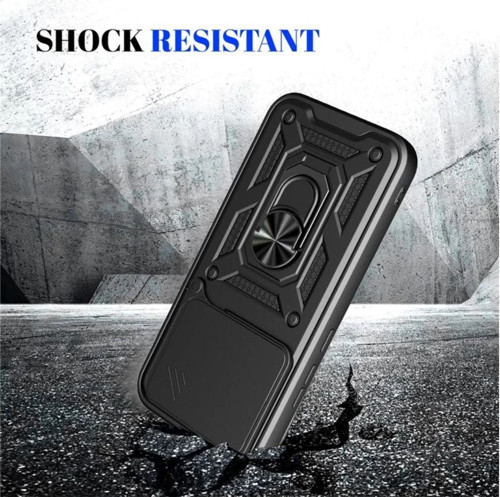 Poco F8 Pro Uyumlu Tank Kılıf - Yüzüklü Standlı Extra Darbe Koruma Zırhlı Outdoor Kapak - Yeşil