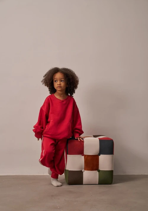 Kırmızı Hidden Pocket Unisex Eşofman Takım