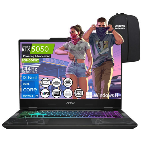 Cyborg 15 B13WEKG-1096XTRNN I7-13620H RTX5050 64GB Ram 2tb SSD 15.6" Fhd IPS 144Hz W11 Taşınabilir Bilgisayar