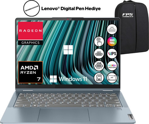 Ideapad Flex 5 14ABR8 Ryzen 7 5825U 16GB Ram 1tb SSD 14" Wuxga IPS W11 82XX00FKTX Taşınabilir Bilgisayar