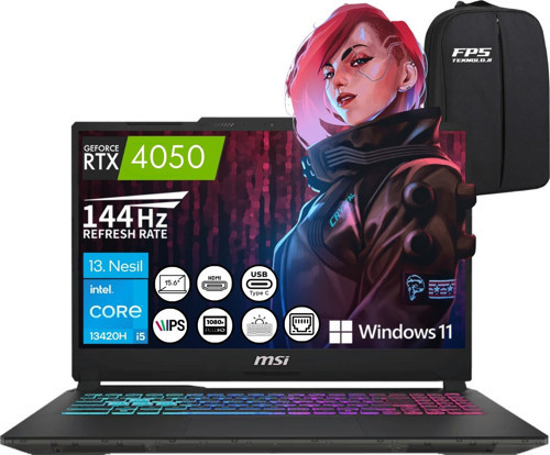 Cyborg 15 A13VE-2268XTRNN I5-13420H RTX4050 64GB Ram 512GB SSD 15.6" Fhd IPS 144Hz W11 Taşınabilir Bilgisayar