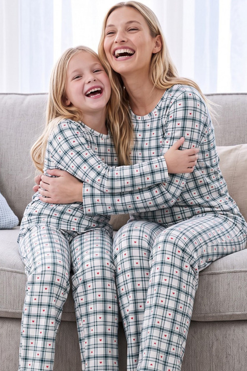 Ekose Desenli Termal Kumaşlı Ultra Soft Yumuşak Örme Pijama Takımı