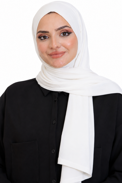 Penye Boyun Kapamalı Şal Başörtü Hazır Giyim Turban Esnek Jersey Şal