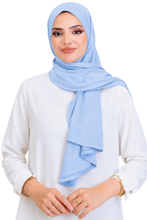 Penye Boyun Kapamalı Şal Başörtü Hazır Giyim Turban Esnek Jersey Şal