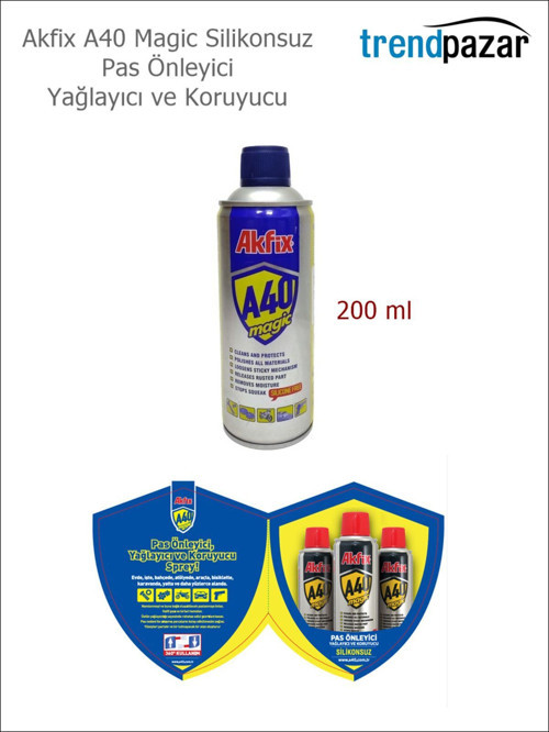 A40 Magic Silikonsuz Pas Önleyici, Yağlayıcı Ve Koruyucu 200Ml