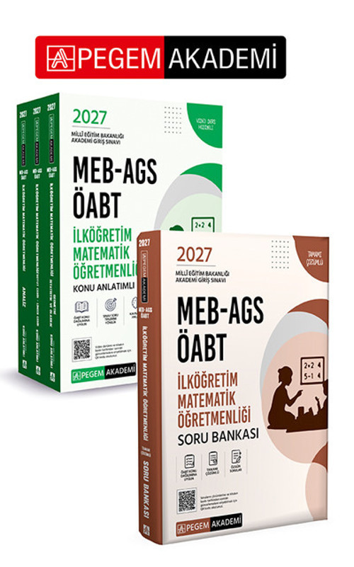 PEGEM AKADEMİ 2027 MEB-AGS ÖABT İlköğretim Matematik Öğretmenliği Konu Anlatımlı + 2027 MEB-AGS ÖABT