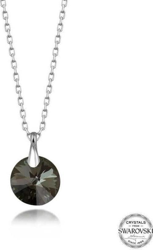 Swarovski Crystal İris Yeşil Taşlı Gümüş Kadın Kolye