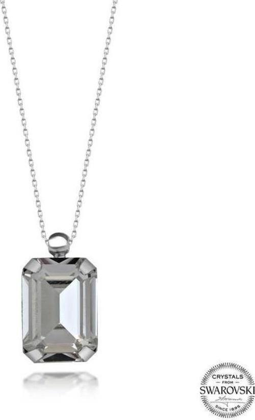 Swarovski Crystal Taşlı Baget Gümüş Kadın Kolye
