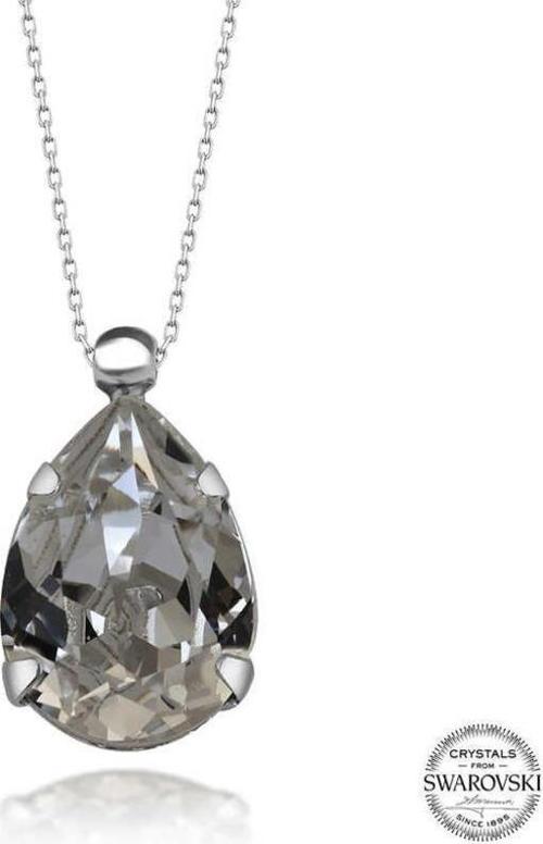 Swarovski Crystal Taşlı Damla Gümüş Kadın Kolye