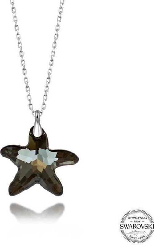 Swarovski Crystal Taşlı Deniz Yıldızı Gümüş Kadın Kolye