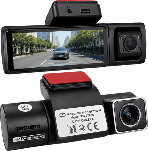 PM-37888 4K Mini Dash Çift Lensli Araç Yol Kabin İçi Kayıt Kamerası