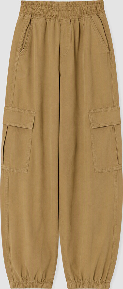 Lcw Kids Yeşil Kız Çocuk Gabardin Kargo Pantolon