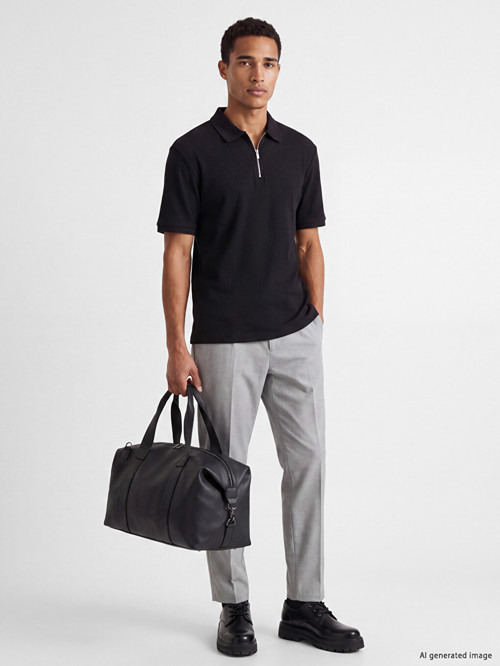 LCW Vision Gri Regular Fit Erkek Pileli Pantolon