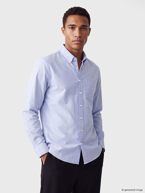 LCW Vision Mavi Regular Fit Oxford Erkek Gömlek