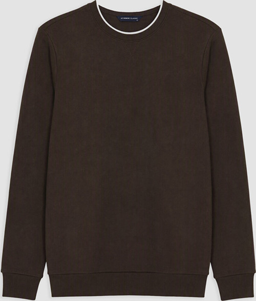 LCWAIKIKI Classic Kahverengi Bisiklet Yaka Erkek Sweatshirt