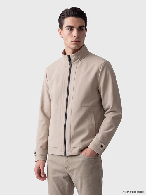 LCWAIKIKI Classic Bej Regular Fit Dik Yaka Erkek Ceket