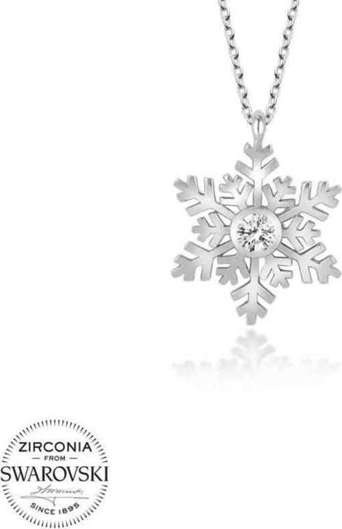 Swarovski Taşlı Gümüş Kartanesi Bayan Kolye