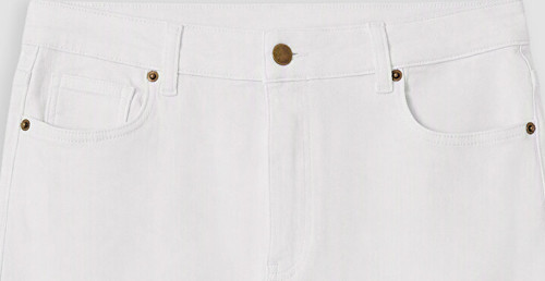 LCW Petite Beyaz Dar Fit Mini Jean Etek