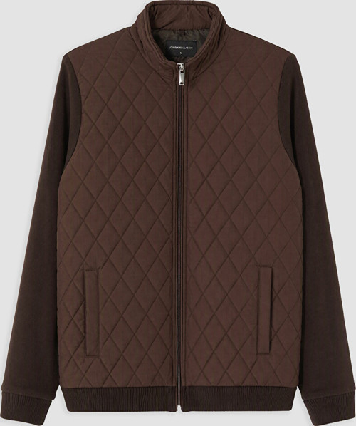 LCWAIKIKI Classic Kahverengi Regular Fit Dik Yaka Erkek Triko Hırka