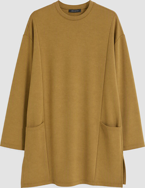 LCW EVERYDAY Haki Bisiklet Yaka Soft Touch Kadın Tunik