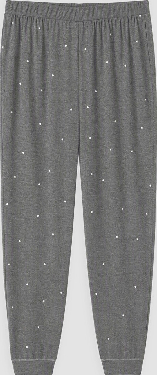 LCW DREAM Gri Puantiyeli Kadın Jogger Pijama Alt