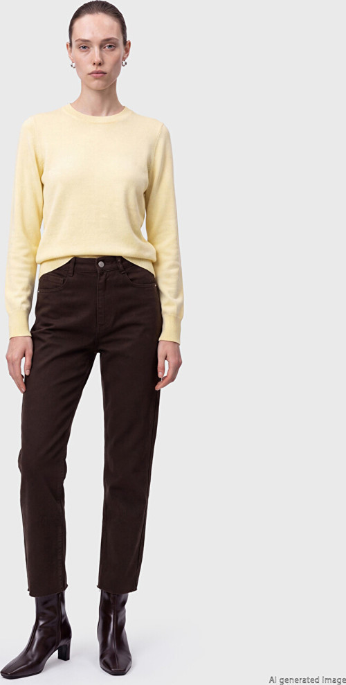 LCW Comfort Kahverengi Straight Fit Kadın Jean Pantolon