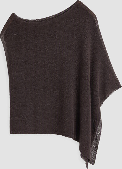 LCW Comfort Kahverengi Kayık Yaka Oversize Kadın Triko Kazak