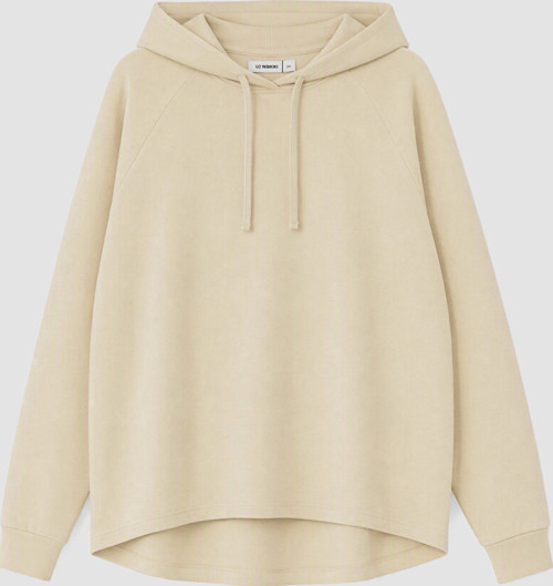 LCW Curve Bej Büyük Beden Kadın Hoodie