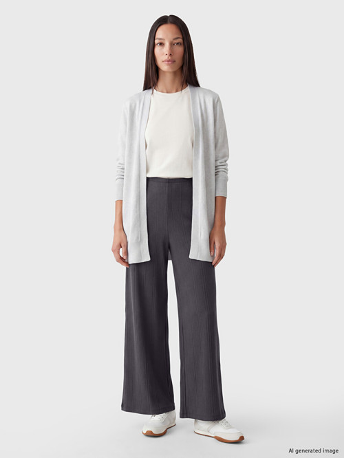 LCW EVERYDAY Gri Beli Lastikli Kadın Fitilli Pantolon