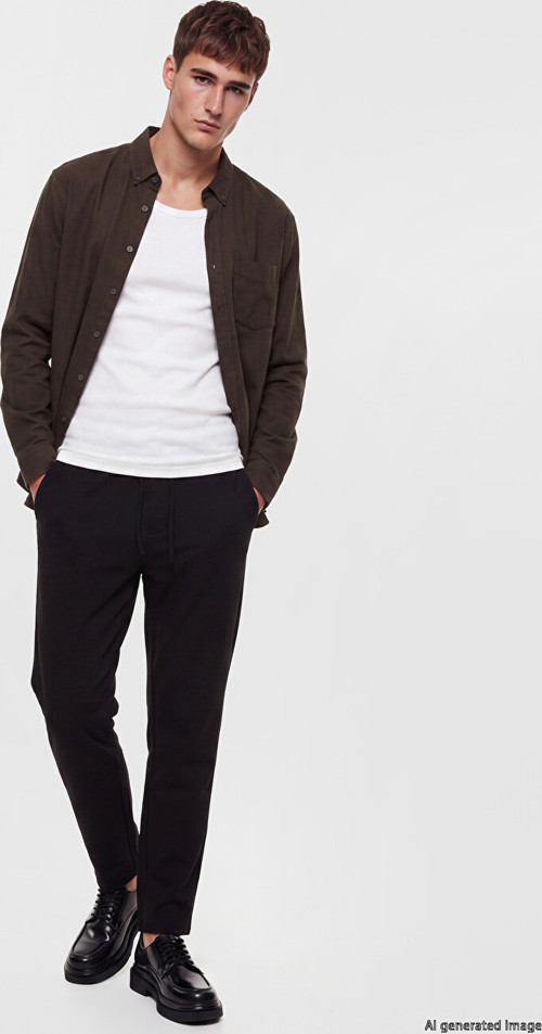 LCW Vision Siyah Regular Fit Erkek Eşofman Altı