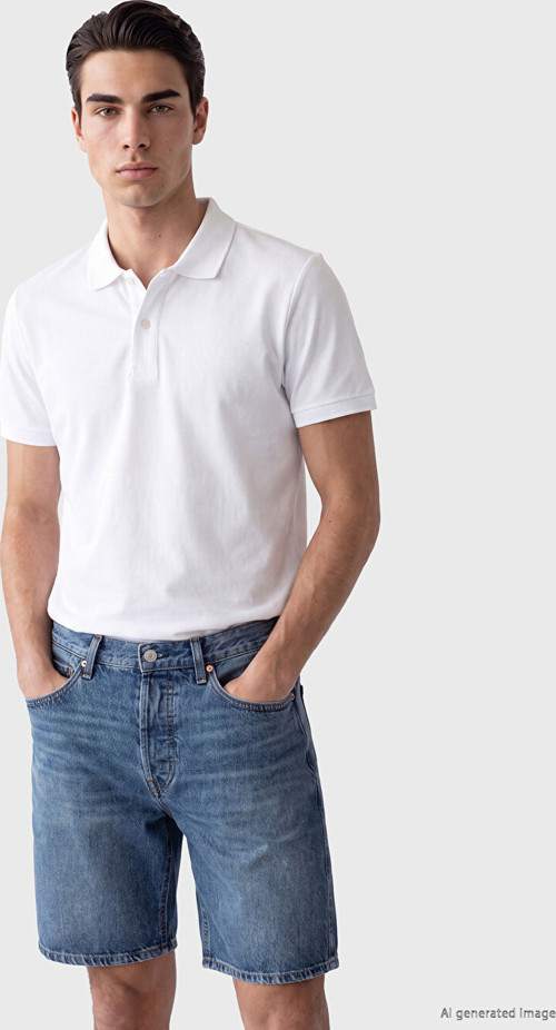 LCWAIKIKI Classic Beyaz Polo Yaka Pike Erkek Tişört