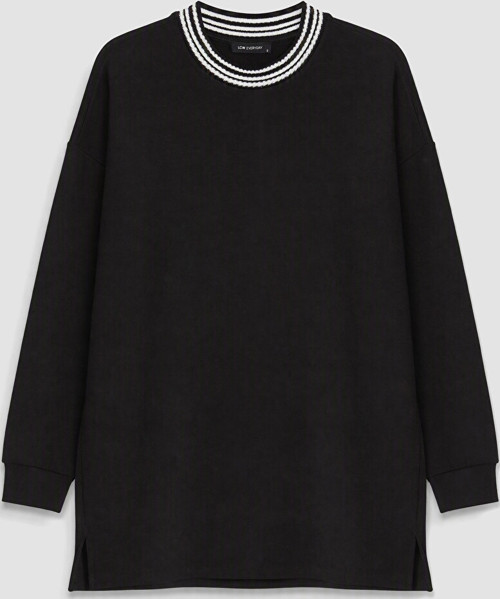 LCW EVERYDAY Siyah Oversize Soft Touch Kadın Sweatshirt Tunik