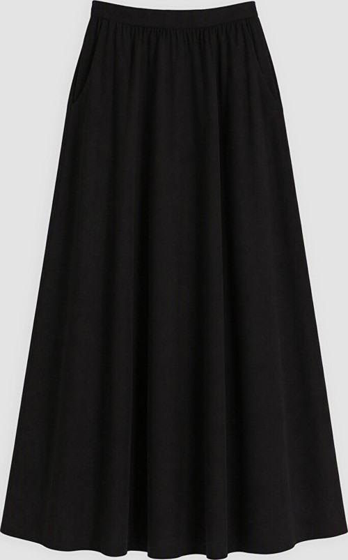 LCW Modest Siyah Beli Fermuarlı Kloş Etek