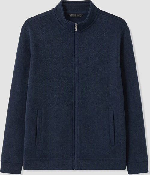 LCWAIKIKI Classic Lacivert Dik Yaka Erkek Fermuarlı Sweatshirt
