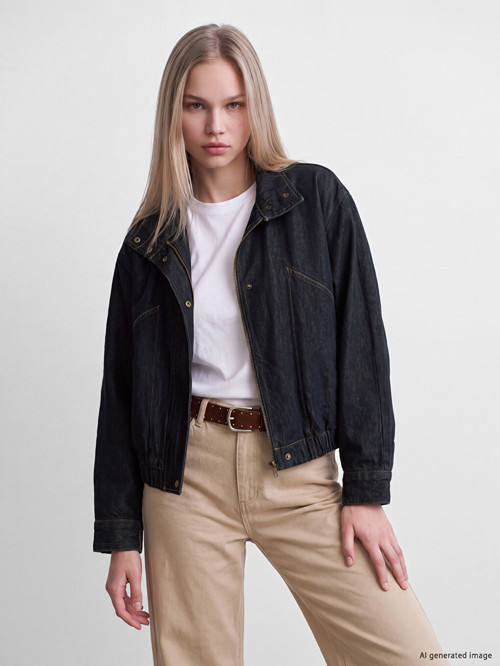 LCW Vision İndigo Oversize Kadın Jean Gömlek Ceket