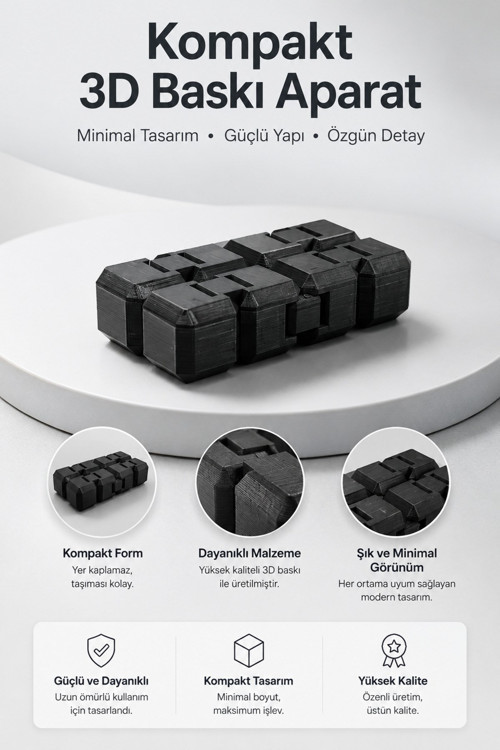 Sonsuz Küp Infinity Küp – Stres Atıcı, 3d Baskı, Eğlenceli Ve Taşınabilir Fidget Oyuncağı