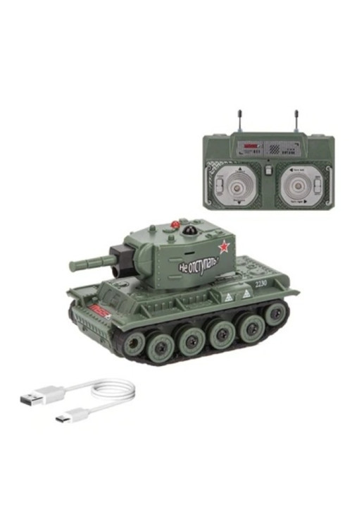 alpmodel Uzaktan Kumandalı 9 Kanallı Kızılötesi Savaş Mini Sesli Tank Kauçuk Palet 1/64