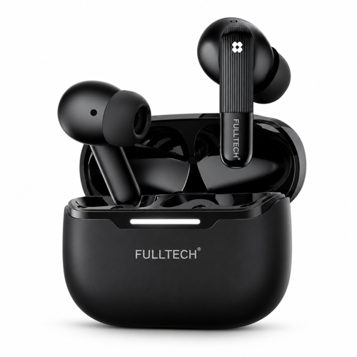 FB27 ANC + ENC Gürültü Engellemeli Bluetooth 6.0 TWS Kablosuz Kulaklık Çift Mikrofon Düşük Gecikme – Siyah