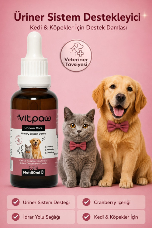 Urinary Care 50 ml Kedi ve Köpekler İçin Kızılcıklı Üriner Sağlık Desteği