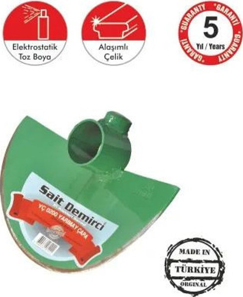 Yarımay Çapa Sapsız - Krom-Vanadyum Çelik Bahçe Çapası