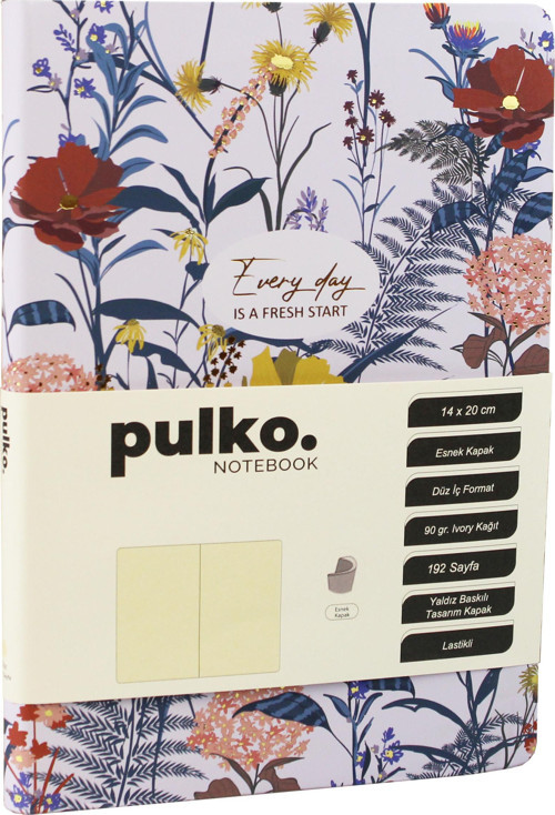 Notebook Every Day Is A Fresh Start Serisi, (14x20cm), 90gr. Ivory Kağıt, 192 Sayfa, Esnek Kapak, Düz, Powder Blush