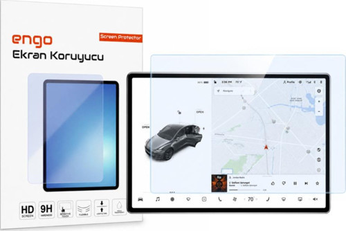 Tesla Model Y İle Uyumlu Ekran Koruyucu 16 İnç Multimedya, 9H Nano Esnek Cam, Çizilmelere Ve Darbelere Karşı Dayanıklı Ş