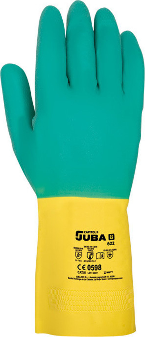 622 DESTEKSİZ ÇİFT RENKLİ LATEX ELDİVEN