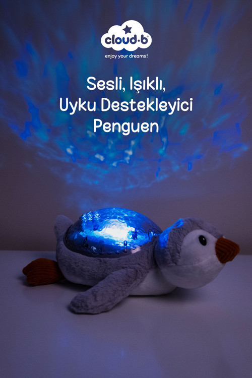 Ağlama Sensörlü ve Melodili Penguen Uyku Arkadaşı 31,5x30x12 cm