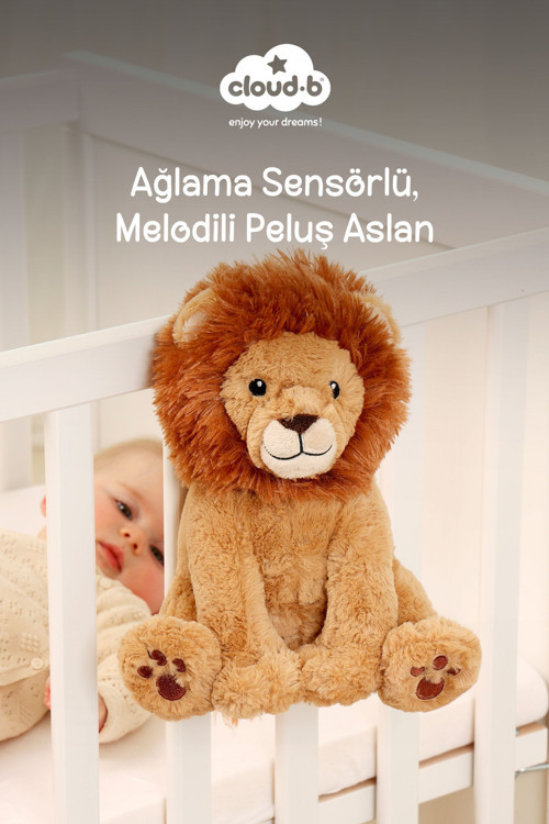 Melodili Peluş Aslan Uyku Arkadaşı 19x23x27 cm